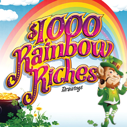 Tulalip Bingo March promotion $1,000 Rainbow Riches Drawings Friday, March 17, prior to every half-time. 