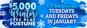 It’s snowing Free Play! WIN up to $500 Free Play!