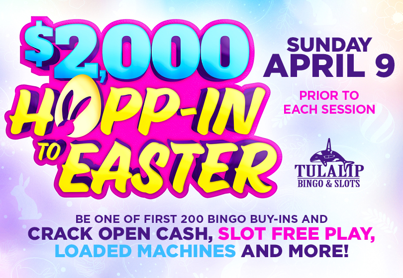 Hop on in on Easter and crack open cash, slot Free Play, loaded machines and more!