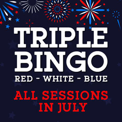 Tulalip Bingo - All sessions in July, $2/3-ON.