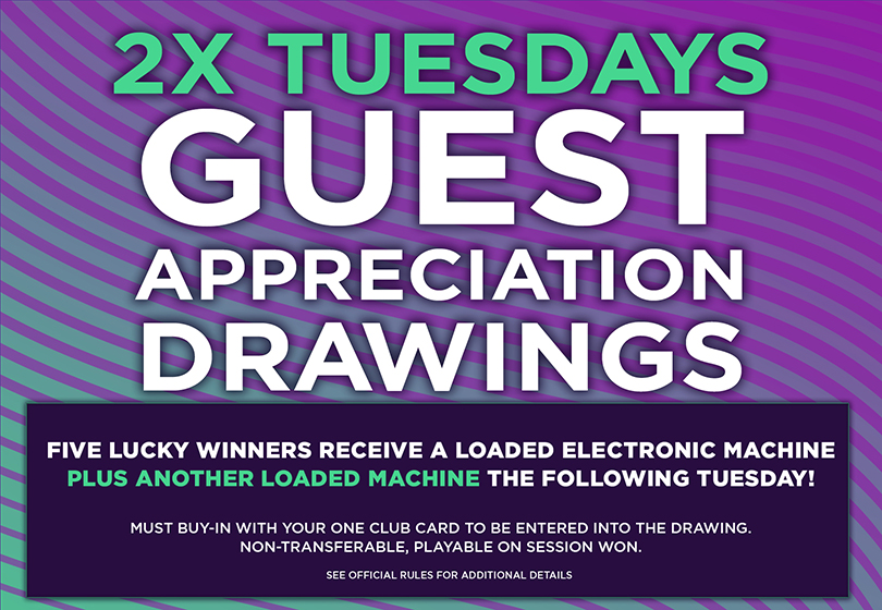 Five lucky winners will receive a loaded machine, plus another loaded machine the following Tuesday.