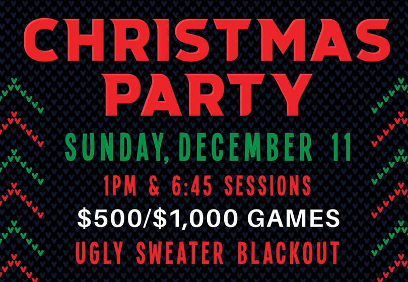 Tulalip Bingo Christmas Party! Sunday, December 11, 1PM & 6:45PM sessions.
