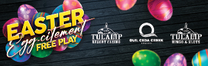 Visit a kiosk March 24 at 10AM to March 30 at 11:59PM and crack open your Free Play gift up to $1,000 at Tulalip Bingo & Slots!