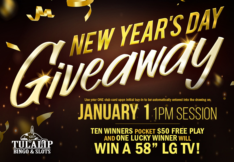 One winner will be drawn to win a Samsung 58" Smart TV at Tulalip Bingo and Slots!