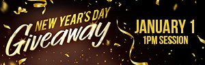 Tulalip Bingo New Year's Day Giveaway January 1 - 1PM Session. All bingo guests, using their ONE club card upon initial buy-in will automatically be entered into the drawing.